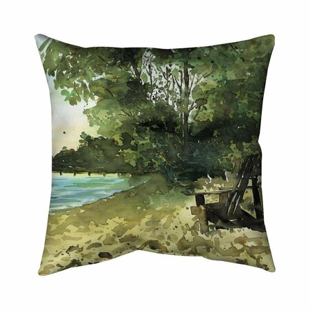BEGIN HOME DECOR 26 x 26 in. Day At The Lake-Double Sided Print Indoor Pillow 5541-2626-CO124